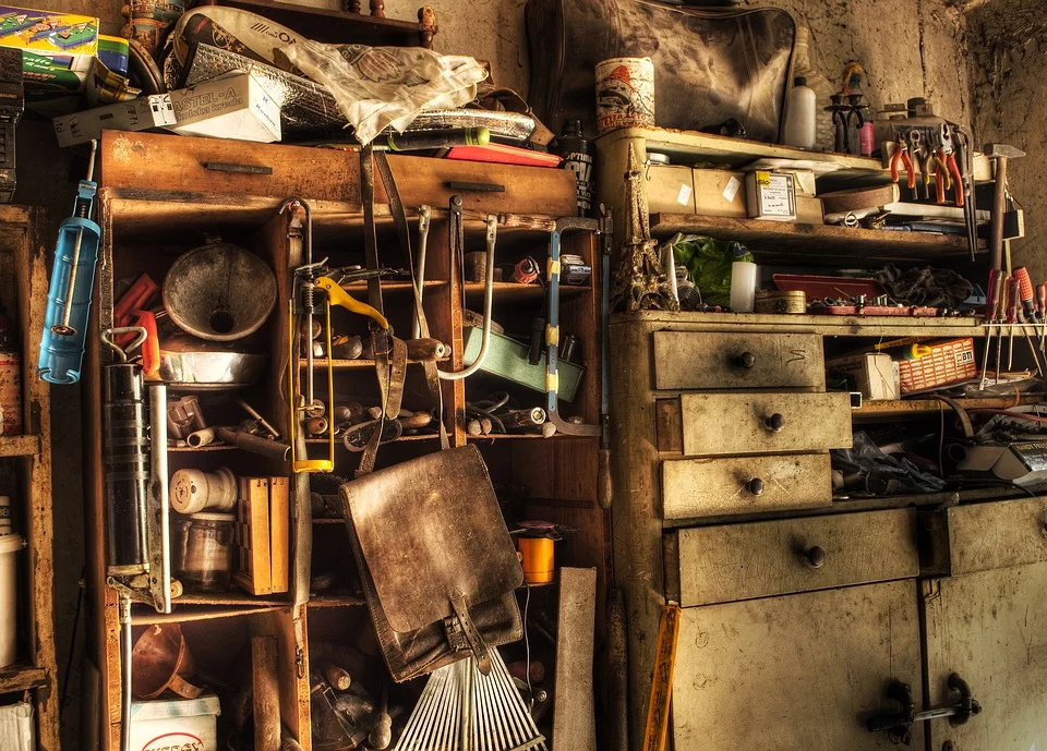Lot of old stuff before  garage junk removal